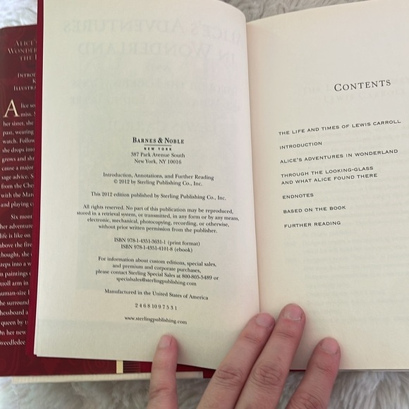 Through the looking glass by Lewis Carol great book bought at barns and nobles - Picture 7 of 8